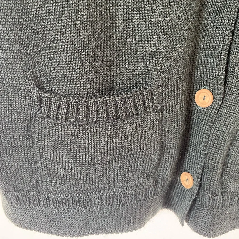 Woolovers | Long Forest Green Wool Waistcoat Sweater Vest | XL - Picture 7 of 10